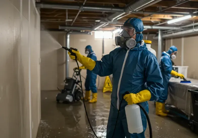 Basement Sanitization and Antimicrobial Treatment process in Millbury, OH